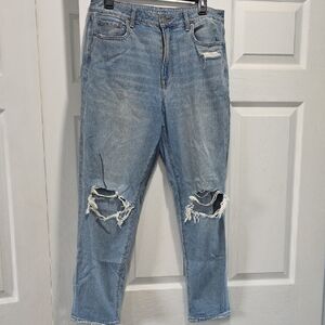 American Eagle Outfitters Distressed Blue Boyfriend Jeans
